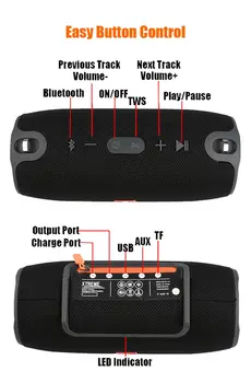 20W Ekstrem Bluetooth Højttaler kolonne Trådløse bærbare lyd-box Bas, stereo subwoofer fm-radio boom box aux-usb sound bar,