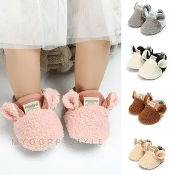 Unisex spædbarn nyfødte baby sko børn kids fleece walker sko sko shoes