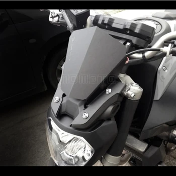 Aluminium Forruden For Yamaha MT MT07-07 2013 2016 2017 Motorcykel MT 07 Forruden Motorcykel Beskyttelse mod Vind Sort