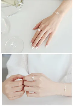 REETI Dubai Boho Mode Opal Smykker Sæt 925 Sterling Sølv Daisy Halskæder, Armbånd Ring for Kvinder Statement Smykker