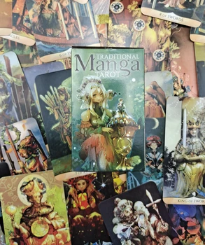 2021 Nye Traditionelle Manga Tarot kort vejledning -divination skæbne oracle Herbcrafters tarot dæk brætspil 78 kort/sæt