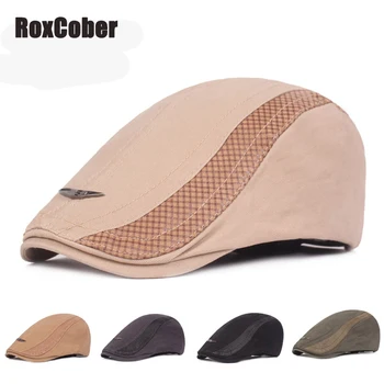 RoxCober Personlig Design Bomuld Beret Mænd Kvinder Klassiske Flat Cap Vintage Avisdrenge Caps Visir Hat Justerbar