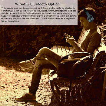 Bingle Q5 Sammenklappelig Støj Annullering af BT 4.1 Overhead Hoved Telefoner Stereo Trådløse Bluetooth Hovedtelefoner Casques For Audio,Studie,TV