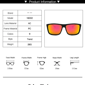 Mode Solbriller mænd Kvadrat sol Briller Brand Designer UV400 beskyttelse Nuancer oculos de sol hombre briller Driver Oculos