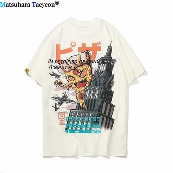 T-Shirt-Design Hjemmeside Besætning Hals kortærmet Hip Hop T-Shirt Japansk Tegnefilm Djævelen Trykt Retro Tee Herre Tees tshirt
