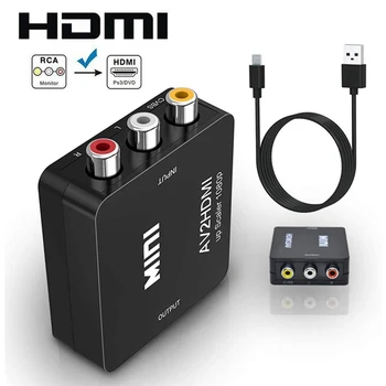 HD 1080P AV til HDMI Konverter Fjernsynet Spille AV2HDMI Adapter Husstand Dekoration til TV, PS3, PS4 DVD-Xbox-Projektor