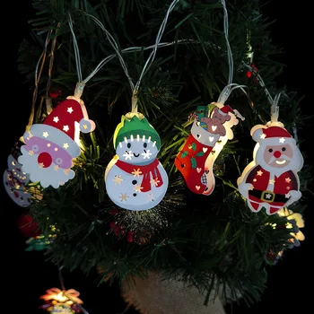 Santa Claus LED String Lys Krans Fe Lys, julepynt Hjem Nye År Noel Jul Xmas kerst Part Belysning Gave