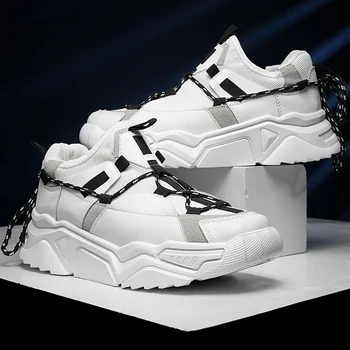 Højde Stigende Herre Chunky Sneakers Kurv Trend Mode Casual Sko Til Mænd Designer Høj Kvalitet Undervisere Chaussure