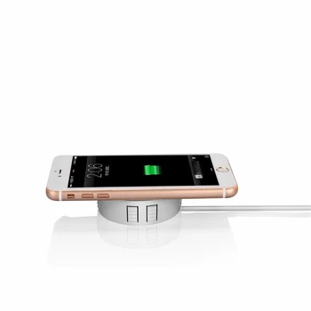 Hurtig Qi Trådløse Oplader Usynlige Desktop Møbler Tabel Skjulte Indlejret Adsorption Suspension Til iPhone 11 X For Samsung