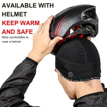 Vintersport Skull Caps Vindtæt og Varm Bicycle Helmet Cap Termisk Under Hjelmen Cykling Hoved Hat