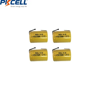 20PC PKCELL 1,2 V NI-CD Batterier 4/5 SC Genopladeligt Batteri 1200mAh med svejsning faner 4/5 SubC batteri til elektrisk boremaskine værktøjer
