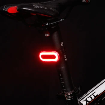 Deemount Cyklus baglygte på Cykel baglygte USB-Opladning Advarsel Sikkerhed Lanterne Oval 30 LED-chips COB Op til 18hrs Runtime