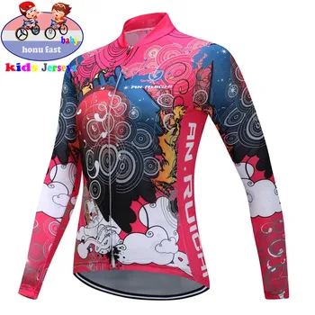 Børn trøje pro gel cykel tøj maillot, som passer til mtb mountainbike beklædning pige sportstøj kit