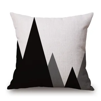 Dekorative Smide Pillow Cover Sort Geometrisk Pude Dække Dekoration Til Sofa Hjem Capa De Almofadas 45x45cm