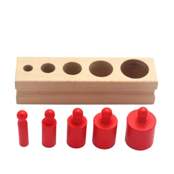 Legetøj til børn 4stk Montessori Cylinder Bygning Kids Farve Kognition Puslespil Legetøj