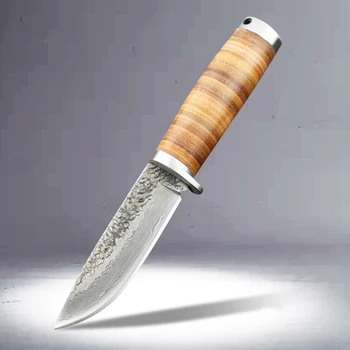 Manuel smedning udendørs overlevelse kniv udendørs værktøj 58HRC lille straight kniv jagt kniv selvforsvar samling