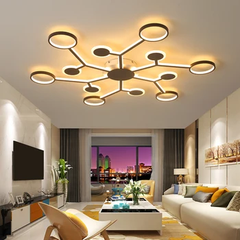Moderne LED-lysekrone til stue, soveværelse, spisestue, arbejdsværelse fjernbetjening loft lysekrone belysning dekoration