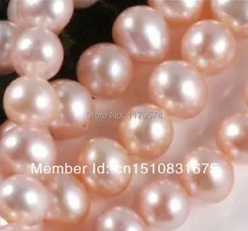 Gratis forsendelse heat Nye 7-8mm Pink Akoya Kulturperler Perle Løs Perle Mode Smykker Pearl Perler 14INCH 