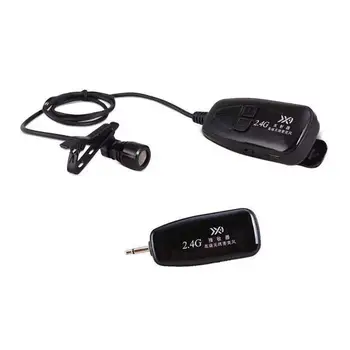 2,4 G Trådløse Mikrofon Automatch Kondensator Headset med Metal Krave Klip Mic