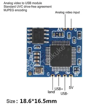 Analog AV Video til Digital USB-Kamera Modul CVBS til USB-Chip UVC-Drev-gratis Android Linux