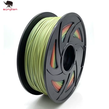 Nye Ankomst Syv farve/Rainbow PLA Filament 1.75 MM 1 KG Farverige PLA Filament Dimension Nøjagtighed ±0.02 mm 3D-Printer Materiale