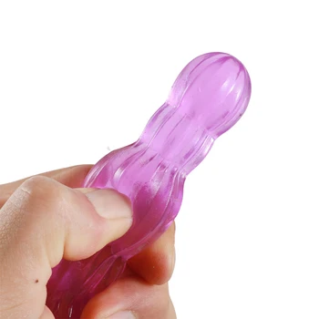 Didlo Sex Shops Produkter Jelly Vibrator Anal Plug Sex Legetøj til Par Anal Vibrator Magic Stick Kraftfulde Anal Perler Butt Plugs
