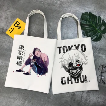 Tokyo Ghoul Ken Kaneki Japansk Anime Kaneki Ken Grafisk Tegnefilm Print Shopping Tasker Piger Mode Afslappet Pacakge Hånd Taske