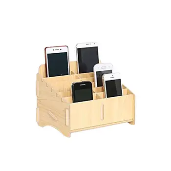 12 12 Rum Kreative Træ-Mobiltelefon Storage Management Box Skrivebord Forsyninger Organizer Klasseværelset Office-Hjem Møde