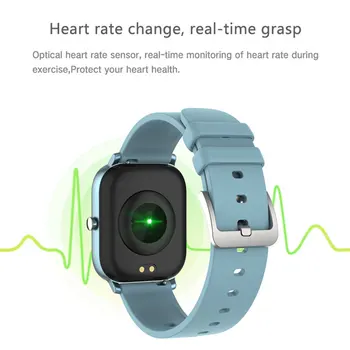 LOKMAT 1,4 tommer Smart Ur Mænd Fitness Tracker Fuld Touch SMS Push Blodtryk Ur GTS Smartwatch Kvinder til Android, Ios