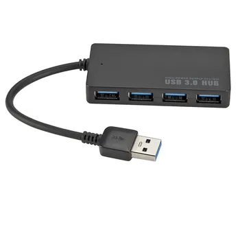 Ultra-tynde 4-port USB3.0 HUB Høj Hastighed Indikator USB Hub For Multi-enhed, Computer, Laptop, Splitter Adapter 5Gbps for Lapt