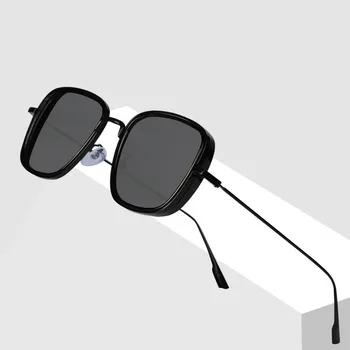 2020 Square Solbriller Mænd Luksus Mærke Metal Retro Steampunk Gradient solbriller til Kvinder Nuancer UV400