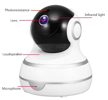 1080P video-overvågning IP-sikkerhed WiFi kamera er kompatibelt med Amazon Alexa night vision CCTV sikkerhed i hjemmet trådløst webcam