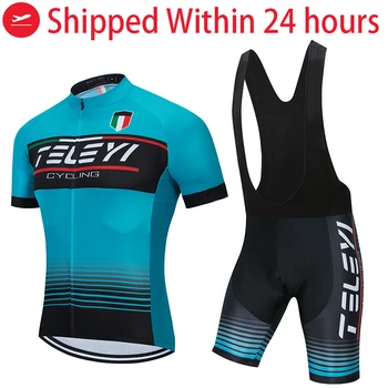 2020 Team TELEYI Cykling Tøj Sæt Herre Cykel Maillot MTB Racing Ropa Ciclismo Sommeren Hombre Roupa Bike Jersey