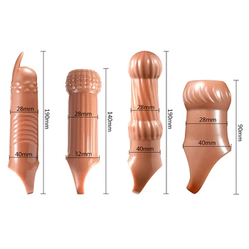Zerosky Crystal Penis Kondom Sleeve-Penis Extender-Penisforlængelse Forlænge Samlejet Gang Mandlige Sex Legetøj Til Sex Sjov