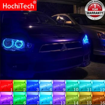 Multi-color RGB LED Angel Eyes Halo Ring Øje DRL RF-Fjernbetjening til Mitsubishi Lancer 2008 - ikke-projektor Tilbehør