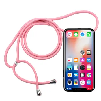 Phone Case For iPhone-11 pro max X Xs antal XR 7 8 6 6S plus Sager med lanyard Soft TPU Silicone coque