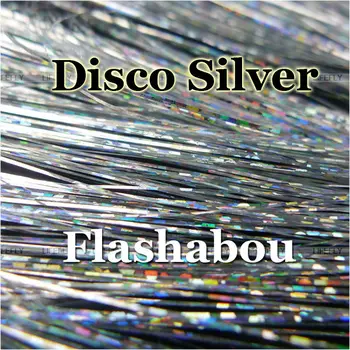 Disco Sølv Farve, 20 Pakker Flashabou, Micro, Holografisk Tinsel, Mylar Metallisk, Glimmer, Fladskærms Flash, Fly Jig At Binde, Lokke Gøre