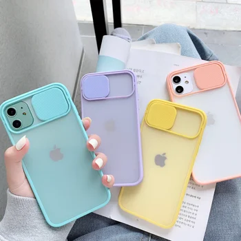 Kamera Linse Beskyttelse Phone Case For iPhone-11 Pro Max 8 7 Plus Xr XsMax X Xs Farve Candy Blød bagcoveret Gave