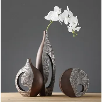 2020 Nordiske moderne harpiks vase, skabende kunst og kunsthåndværk, hjem stue, spisestue, kontor bord dekoration