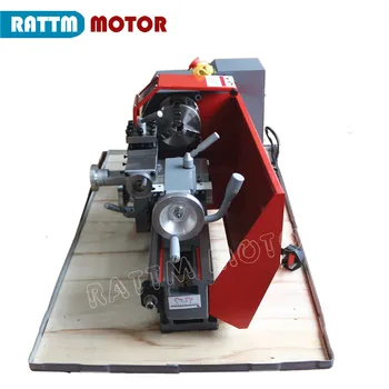 Rattm motor WM180V mini-Drejebænk maskine til DIY Metal til træ & 600W Spindel EU Levering