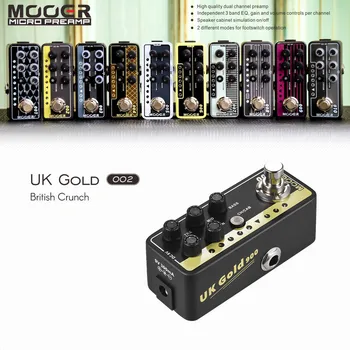 MOOER MICRO PREAMP-Serien 002 UK Guld Britiske Stykket Digital Preamp-Forstærker Guitar-Effekt-Pedal True Bypass