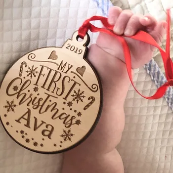 Personlig Babys Første Jul Ornament - Min Første Jul Ornament - Nyfødte Jul