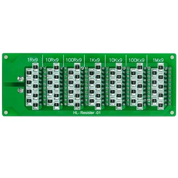 1R - 9999999R Syv Årti Programmerbare Modstand Board, trin for Trin 1R, 1%, 1/2 Watt, DIN-skinne-mount resister yrelsen