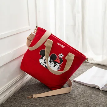 Disney Mickey mouse dame lærred messenger skuldertaske tegnefilm mode minnie taske kvinder messenger taske shopping