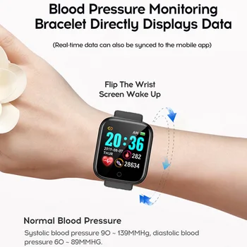 D20 Bluetooth Smarte Ure Til Mænd Vandtæt Sport Fitness Tracker Smart Armbånd Blodtryk Pulsmåler Y68 Smartwatch