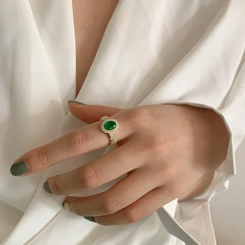 Shipei Luksus 925 Sterling Sølv Ruby, Smaragd, Tanzanit Bryllup Engagement Fine Smykker, Vintage 18K Gul Guld Ring For Kvinder