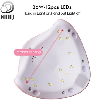 NOQ Mini5B Bærbare UV-Lampe, Negle Tørretumbler 12Pcs Led Nail Maskine FØRTE Søm Lampe Til Manicure, Tørring Gel Polish LCD-Skærm