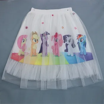 Min nye lille Baby Buksetrold Piger Nederdele Tegnefilm Unicorn Tutu Pony Hest Prinsesse Trykt Lace Kids Tøj kort Nederdel til pige