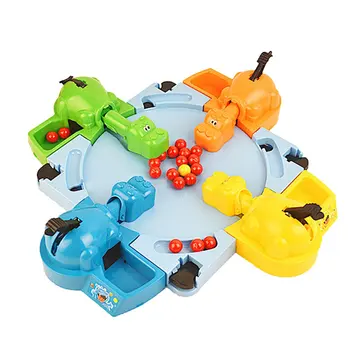 Hungry Hippo Sluge Kugler Interaktiv Pædagogisk Legetøj Tidlig Uddannelse Dobbelt Konkurrencedygtige Spil Kids' Marmor Spil