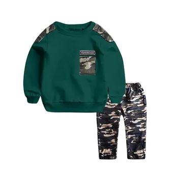 Børn Tøj, Baby Drenge Camouflage Bukser, Toppe 2STK Sæt Tøj Drenge Kostume Brev Træningsdragt Vinter Outfits Sæt roupa infantil